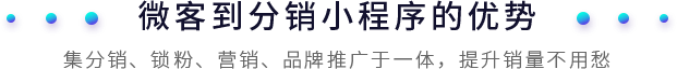 微客到分銷小程序的優(yōu)勢
